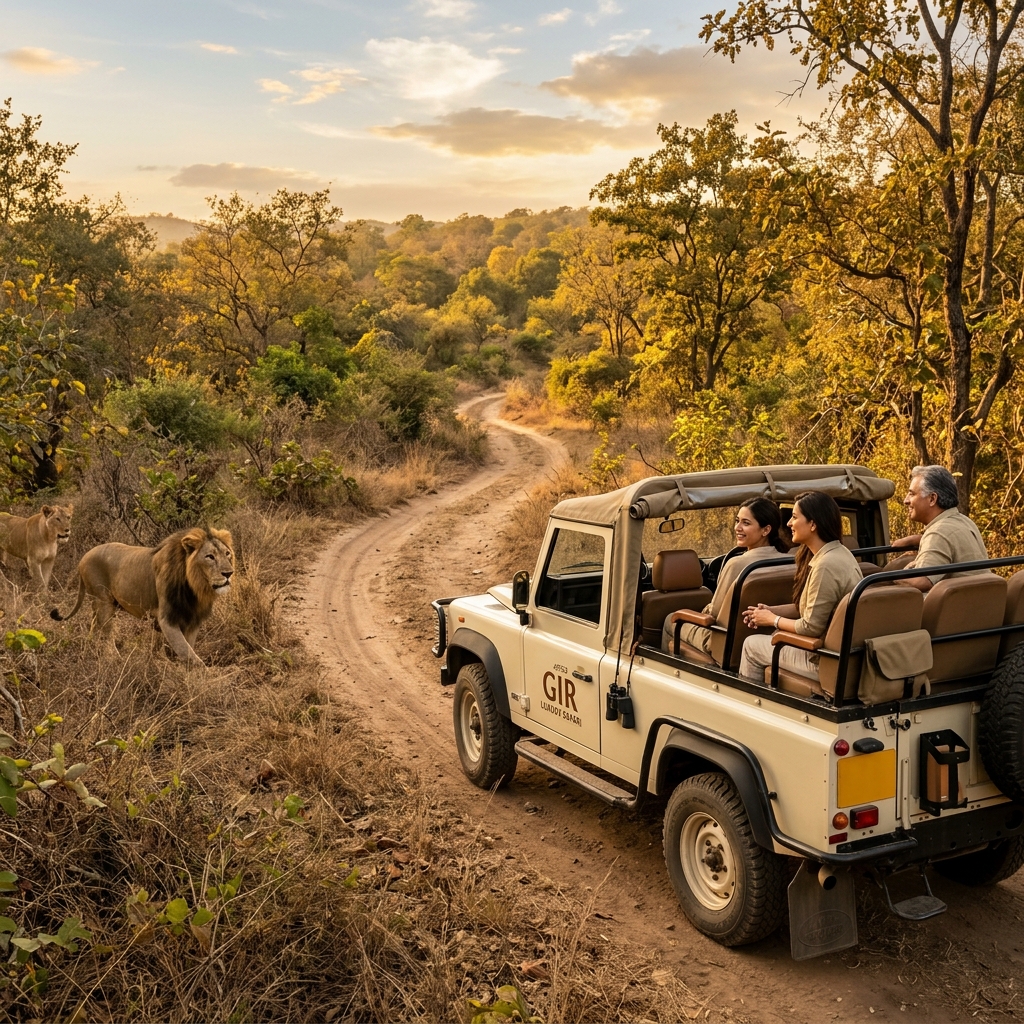 Sasan Gir Jungle Safari Jeep