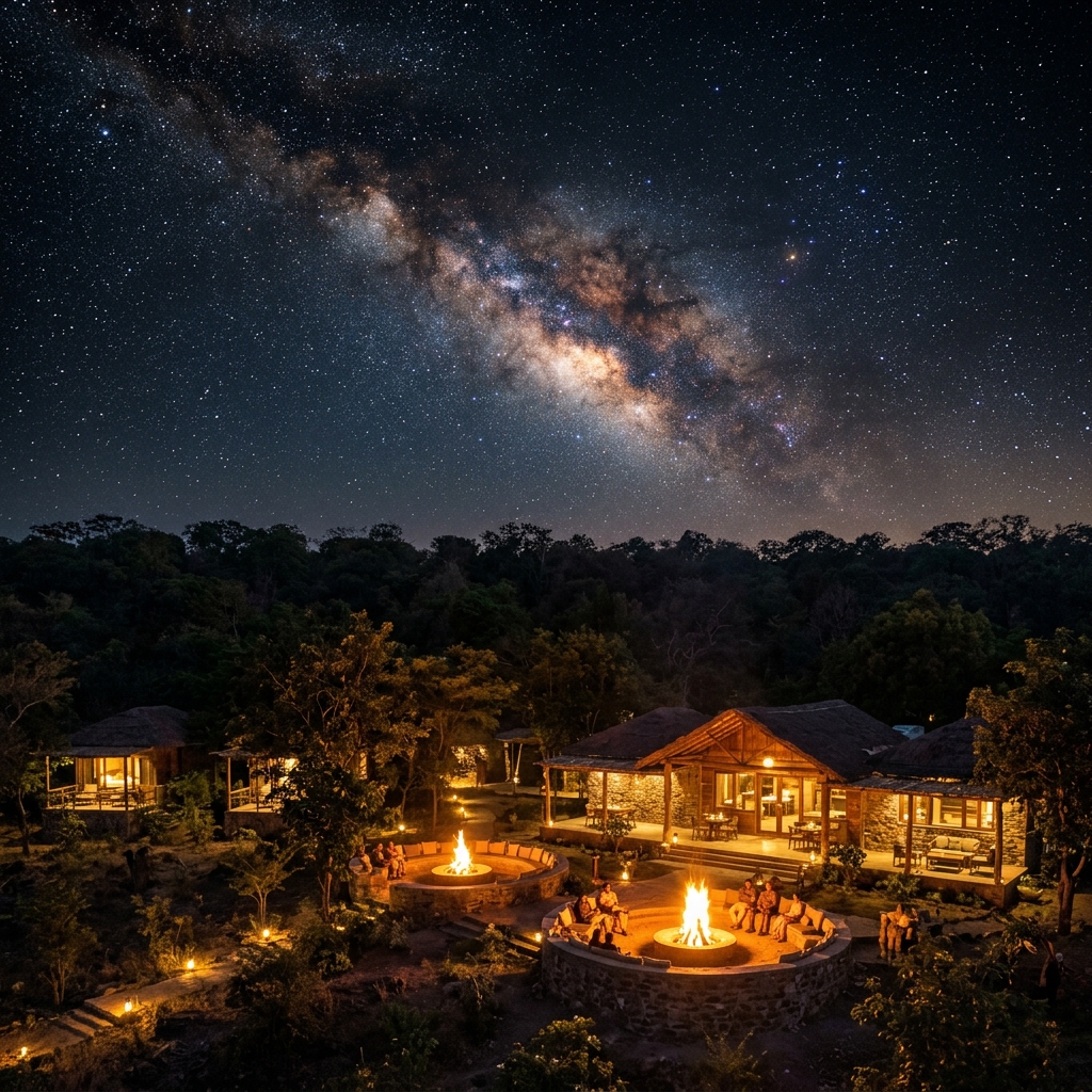 Night View in Sasan Gir National Park Stargazing